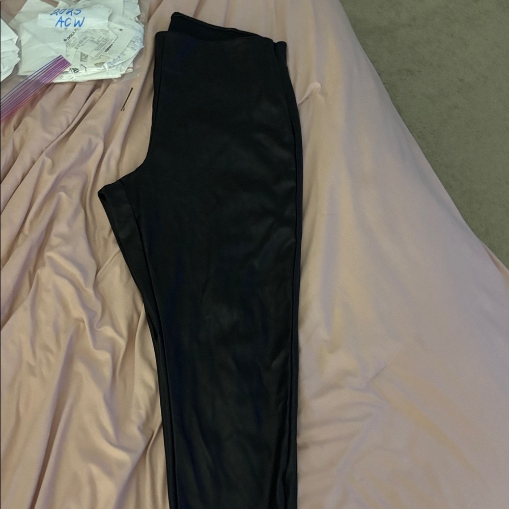 Old Navy Womens Black Leather Pants
